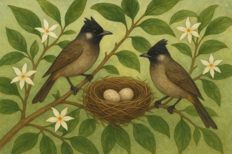 The Bulbuls and the Parijat: A Gentle Reminder from Nature